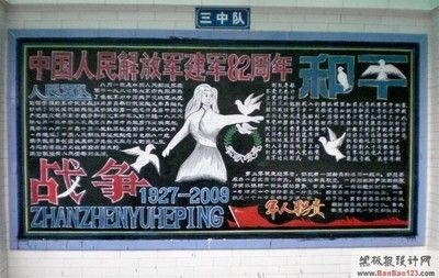 解放军建军92周年黑板报-136kb部队黑板报版面设计图中国人民解放军