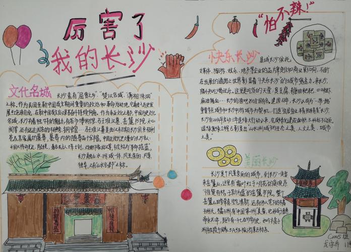 厉害了我的长沙师大滨江七年级历史手抄报展