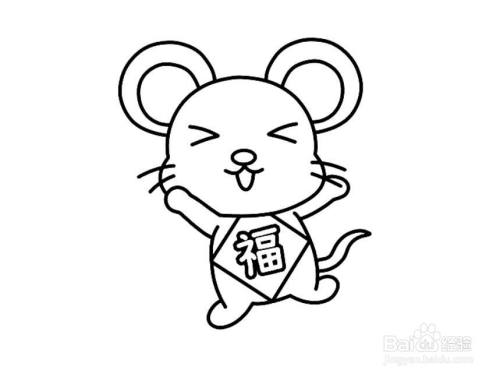 怎么画小老鼠的简笔画