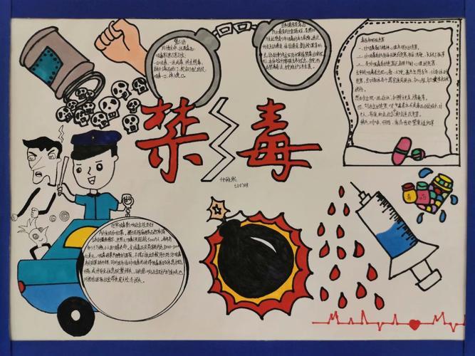 桐梓县第五中学全国第33个国际禁毒日举办禁毒手抄报