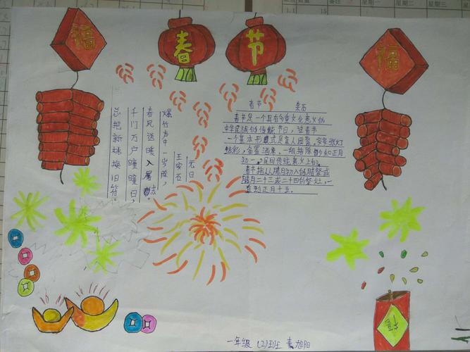元宵节手抄报 写美篇  春节是中国最盛大最隆重的传统节日为了让