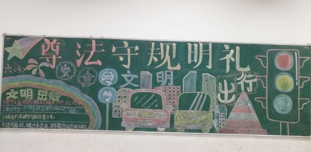明出行南昌现代外国语象湖学校开展主题教育宣传月活动之黑板报