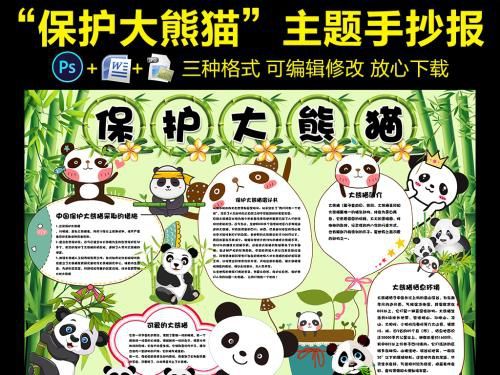 怎么保护熊猫手抄报 保护手抄报