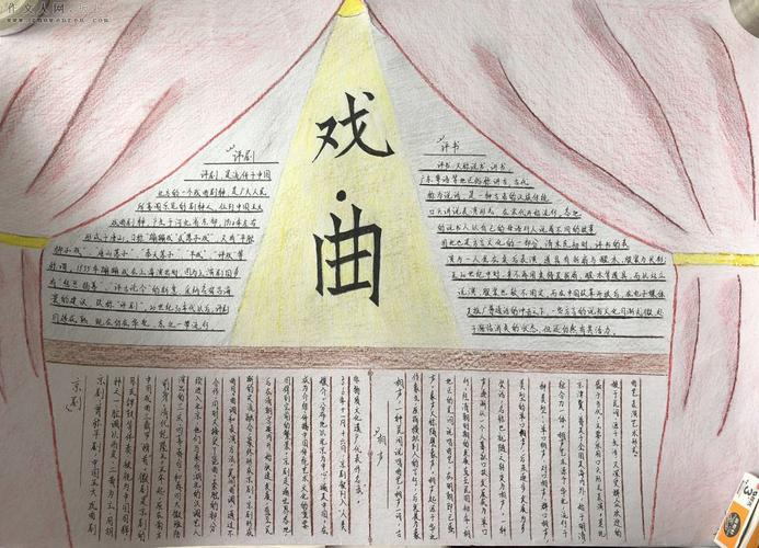 中国传统文化戏曲手抄报图片5p手抄报图片简单又漂亮作文人网 板报