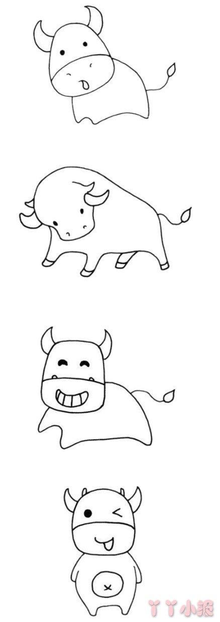 小牛简笔画 儿童图片