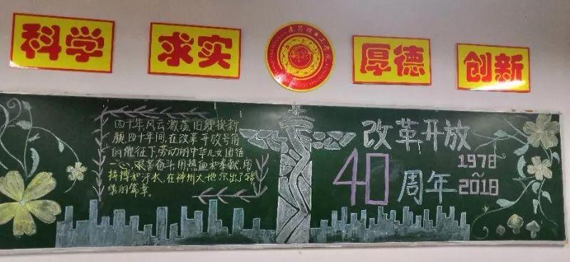 纪念改革开放四十年周年系列活动之黑板报大赛评比上期中国
