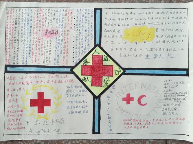 2016年湖熟中学学生参加区红十字会手抄报比赛作品