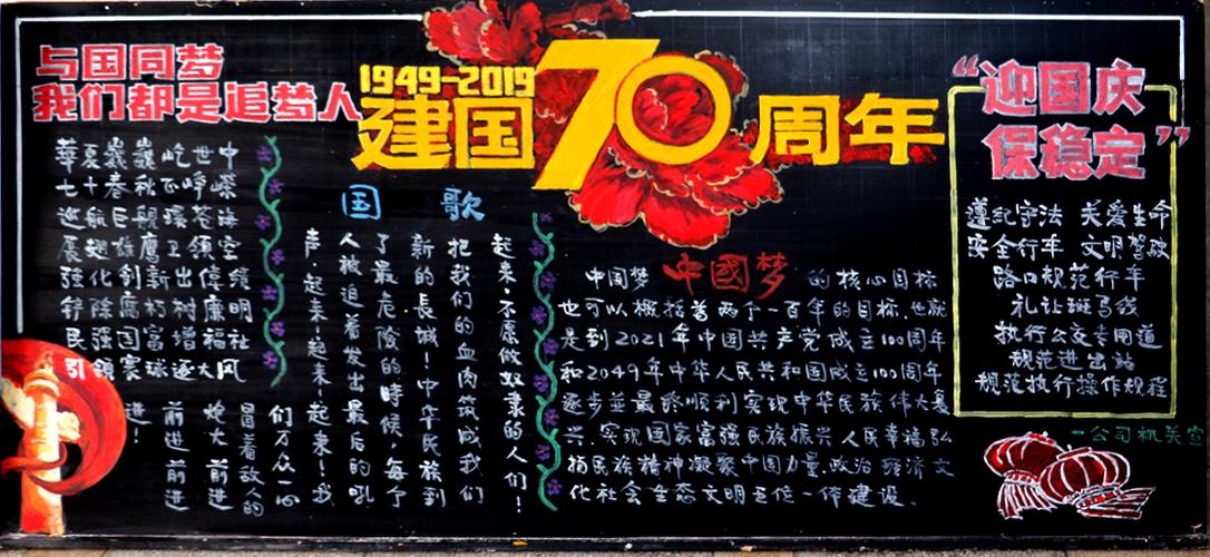 一公司举办庆祝国庆70周年礼赞新中国 安全在心中黑板报展评暨职工