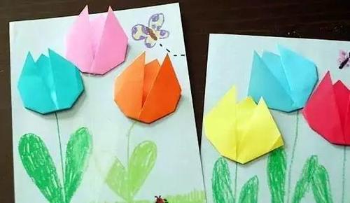 母亲节礼物手工制作郁金香贺卡的做法父亲节礼物手工制作立体贺卡