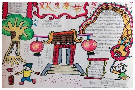 中国传统节日春节手抄报春节习俗. 喜欢这些节日的手抄报吗