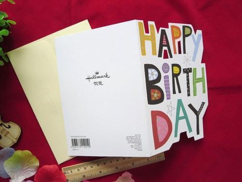 祝福生日卡片 5b5111 创意生日礼物 特色英文字母卡 贺曼生日贺卡