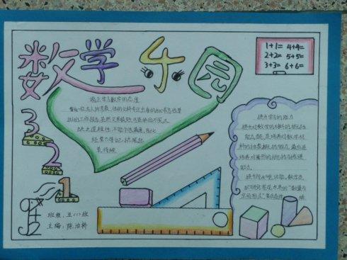 六年级数学手抄报版面设计图-数学乐园关于数学王国手抄报图片资料