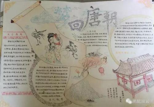 古代唐朝的服装的手抄报 手抄报图片大全