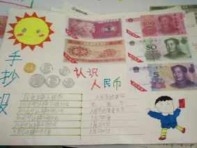 二年级钱币的面值手抄报 二年级手抄报中国钱币发展史小学生手抄报 小