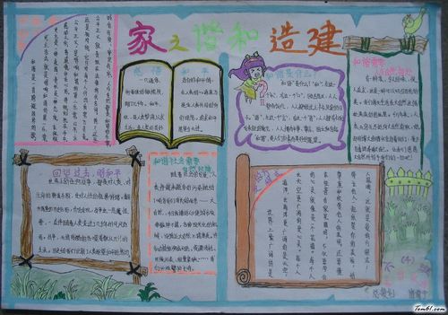 建造和谐之家手抄报版面设计图手抄报大全手工制作大全中国儿童
