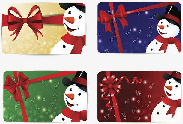 圣诞节雪人贺卡设计免抠素材免费下载觅元素