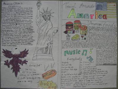 手抄报首页 关于美洲的手抄报-在线图片欣赏  美国小报北美洲旅游城市