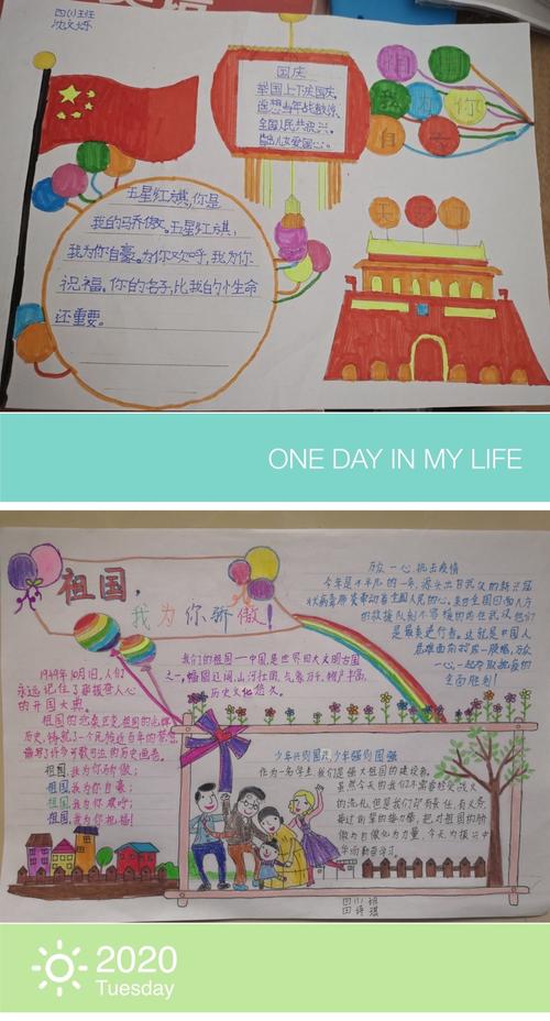 我为你骄傲长宁道第二小学喜迎新中国成立七十一周年手抄报庆祝