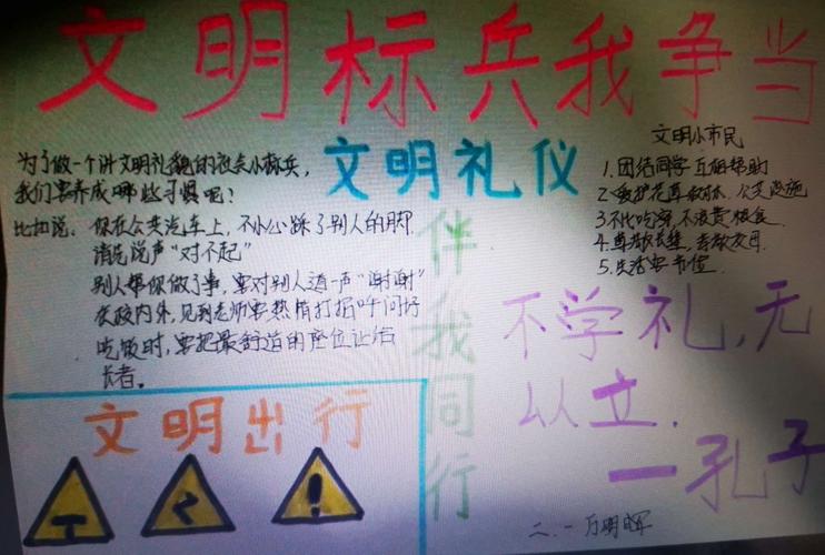 万明晖同学的手抄报告诉大家如何成为一名文明小市民.