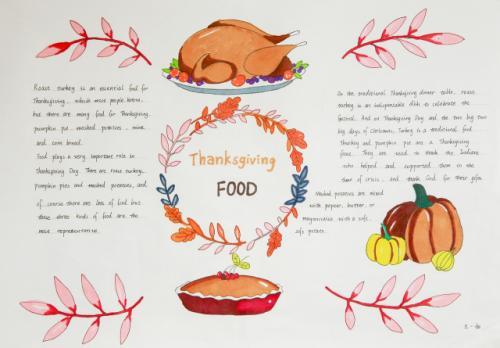 五年级下册关于食物的英语手抄报 五年级下册手抄报