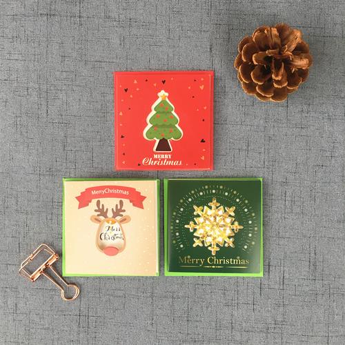 贺卡 韩国创意儿童生日手工小卡片信封立体diy新年圣诞节贺卡批發