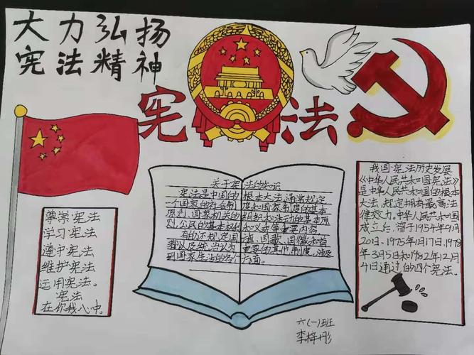 同学们绘制了宪法手抄报