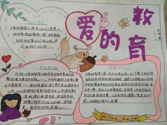 《爱的教育》还把它绘制成了漂亮的手抄报快爱的教育手抄报11第十一张