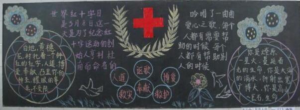 5月8日世界红十字日黑板报