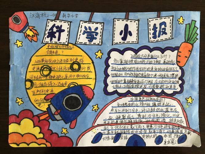 新华小学科技节手抄报作品展示 写美篇      一二年级同学们设计的手