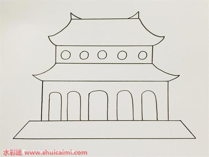 北京地标性建筑简笔画图片