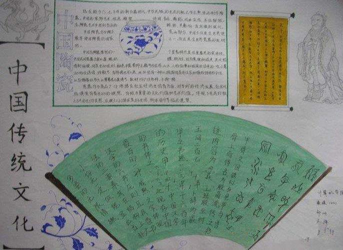 小学四年级手抄报漂亮的传统陶瓷文化手抄报中国历史人物手抄报