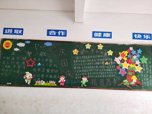 成立71周年 写美篇活动一 通过举行以迎中秋庆国庆的黑板报设计