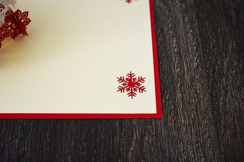 创意新年贺卡3d立体圣诞节卡片冬季雪花祝福贺卡定制批发