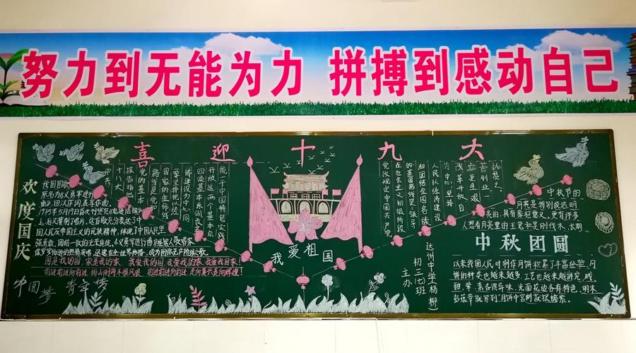 达州中学杨柳校区举办喜迎党的十九大主题黑板报评比活动