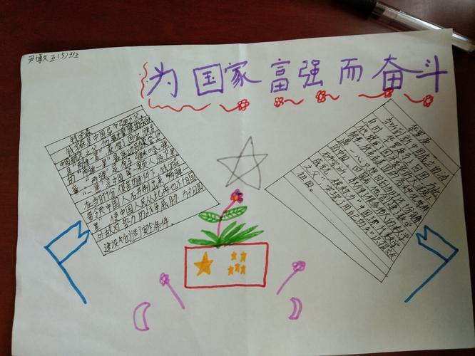 三年级超简单的富强中国手抄报简单的手抄报