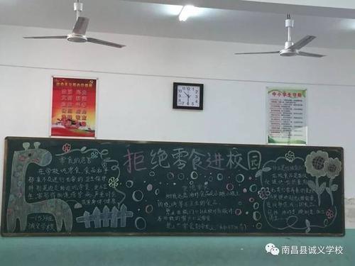 禁止吃零食的黑板报 黑板报图片大全-蒲城教育文学网