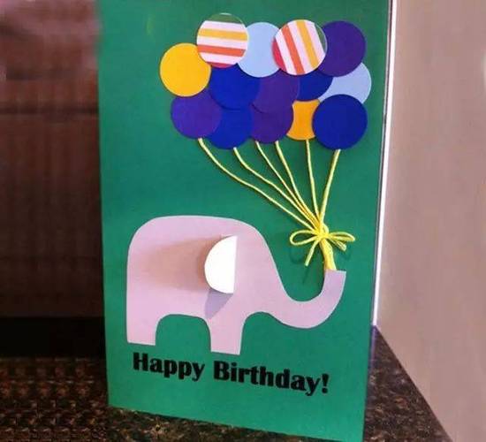 动物手工动物园系列-大象贺卡手工玩具收纳袋满满的创意感