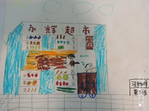 香港新弘正国际教育集团西区欢乐岛幼儿园果三班'超市购物'手抄报