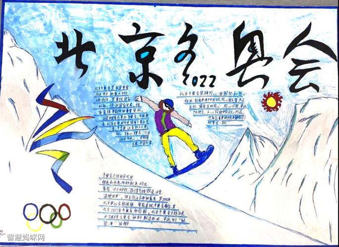 喜迎北京冬季奥运会手抄报图片