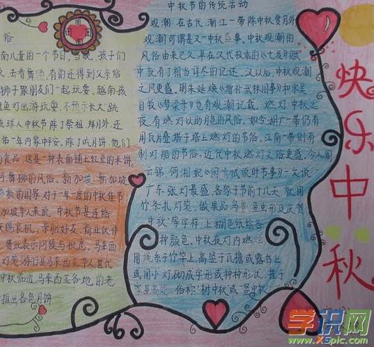学识网 语文 手抄报 节日手抄报    中国的中秋节统合了神话传说和
