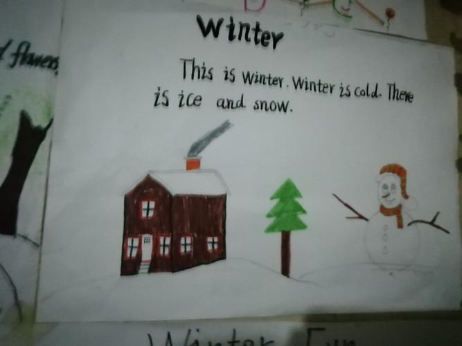 其它 英语手抄报展览 写美篇孩子们用手抄报的形式表示春夏秋冬的季节