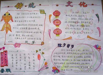 中华传统文化手抄报二月二龙抬头的食俗中国-73kb