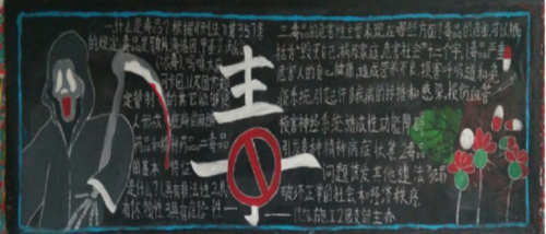 泸县建校开展2020年禁毒黑板报主题绘制活动
