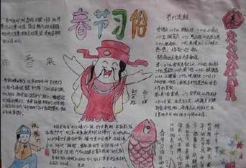的手抄报最简单的-过年的手抄报图片大全春节的针对文明春节手抄报