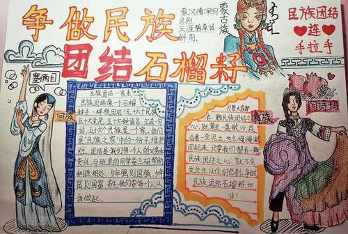巧手姑娘王玥琪图文并茂的手抄报将我们对祖国的一片赤诚之爱表达