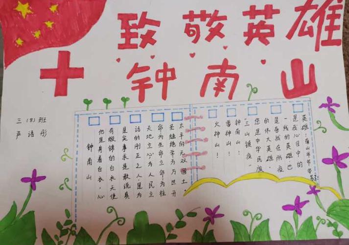 英雄泗洪县实验小学三年级缅怀英烈手抄报活动作品展 写美篇三9
