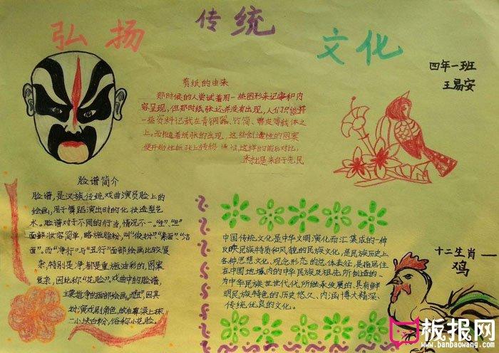 中国传统文化手抄报图片弘扬传统文化