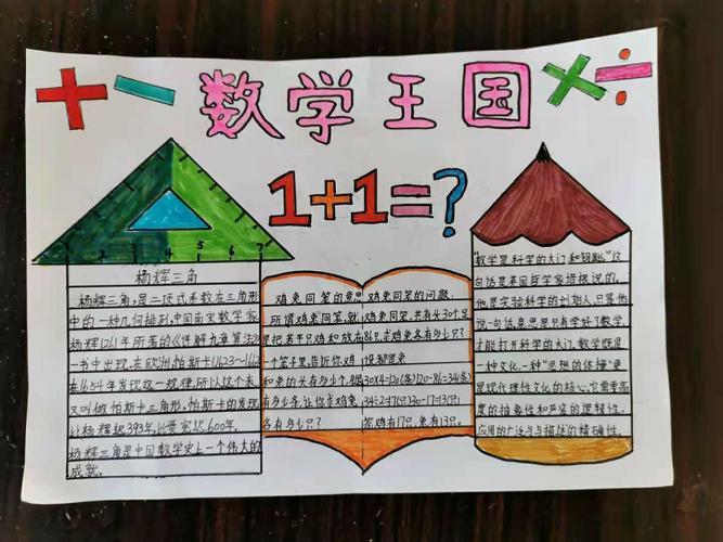 生活---泗洪县第一实验学校四年级数学手抄报走进奇妙的数学世界记