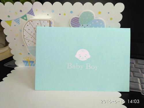韩创意祝福男孩新生婴儿宝宝生日出生贺卡baby百日满月邀请卡片