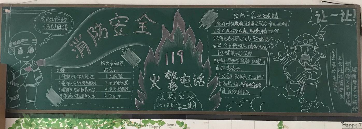活动 写美篇       近日组织开展了消防安全为主题的班级黑板报